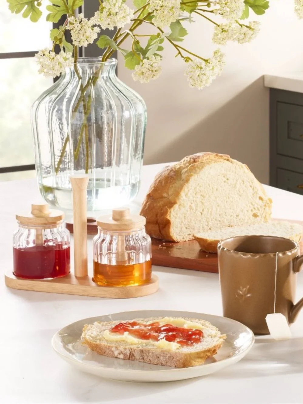 Glass Honey and Jam Serve Containers and Caddy - Hearth & Hand™ with Magnolia